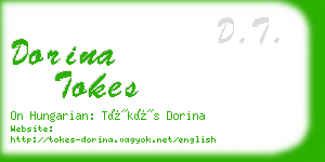 dorina tokes business card